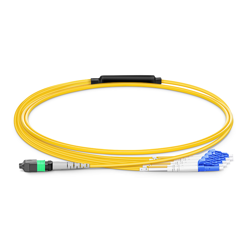 MTP-8 APC to 4 x LC UPC Harness, 8 Fibers, OS2, Type B