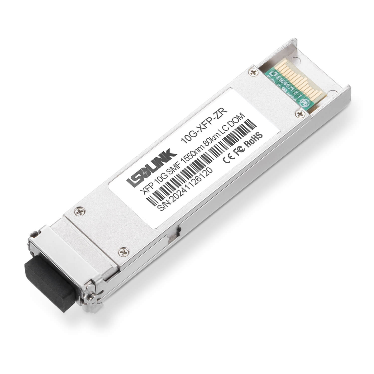 HPE Aruba Compatible 10GBASE-ZR XFP 1550nm 80km DOM LC SMF Transceiver Module